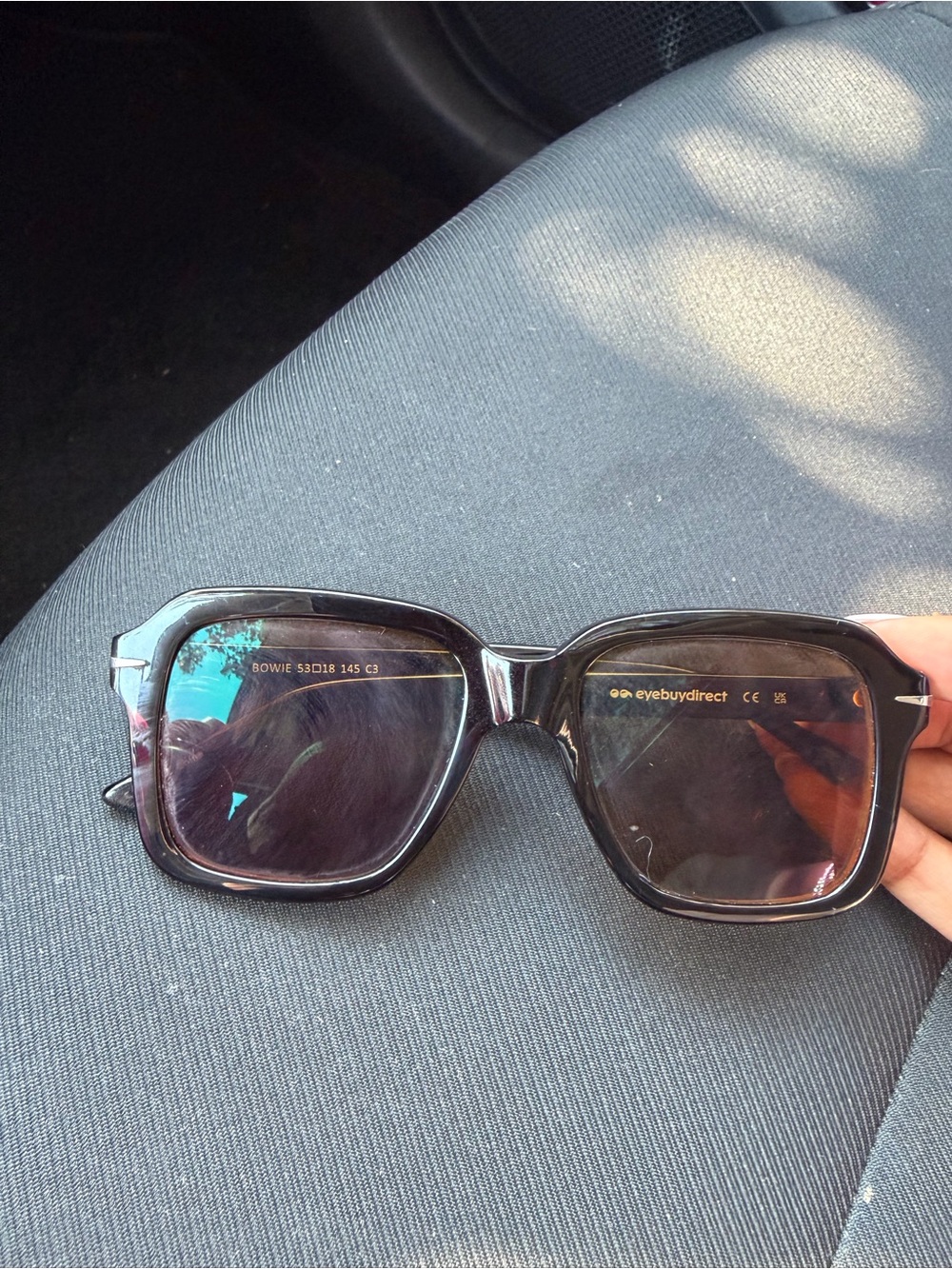Women's Black Prescription Square Sunglasses - Eyebuydirect Bowie Style